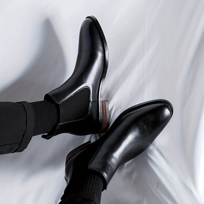 Pointed-Toe Chelsea Boots