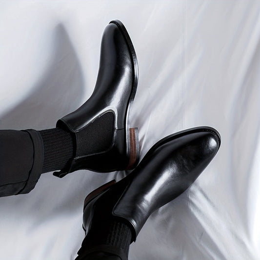 Pointed-Toe Chelsea Boots