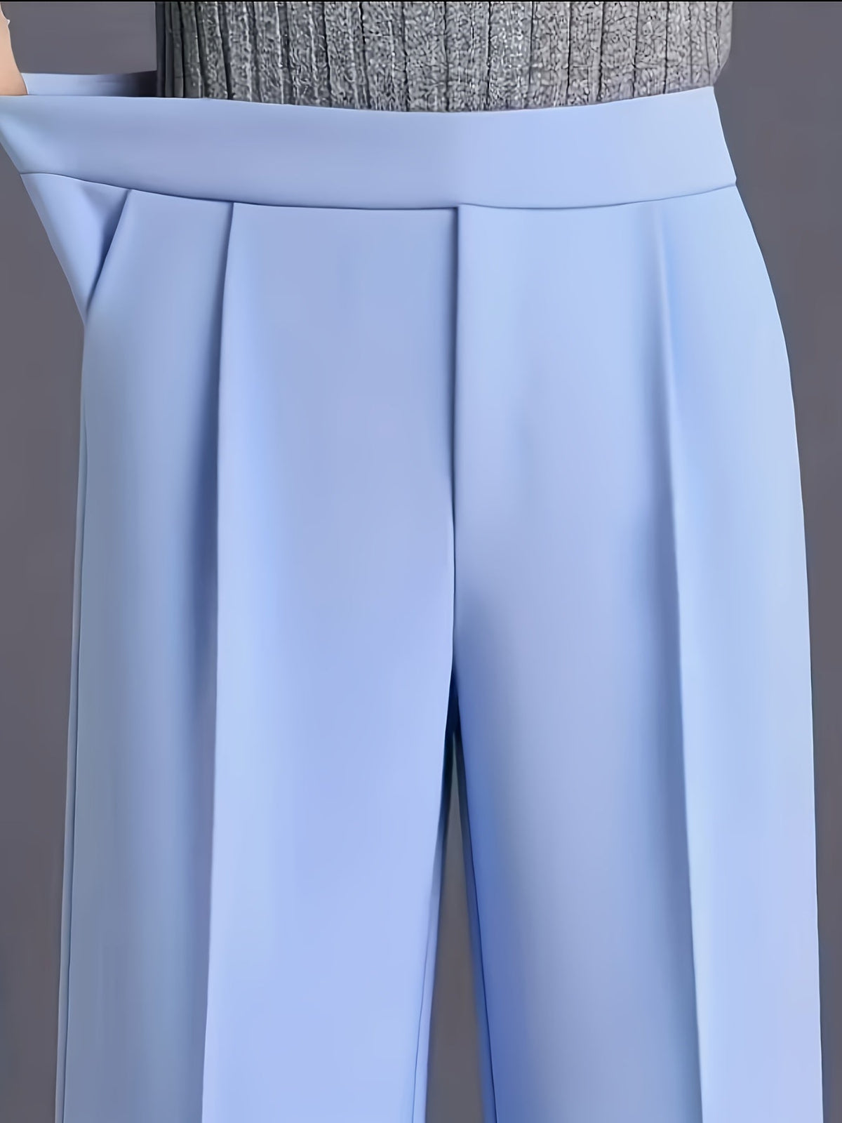 High-Waisted Wide-Leg Trousers