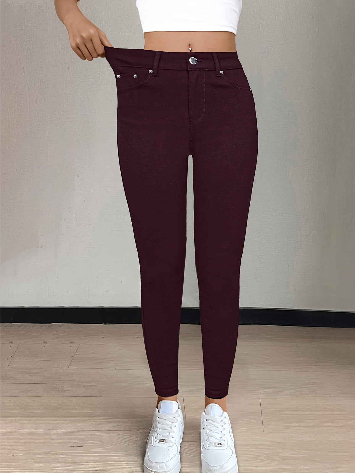 High-Waist Skinny Jeans