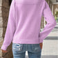 Openwork Sleeve Crew Neck Sweater