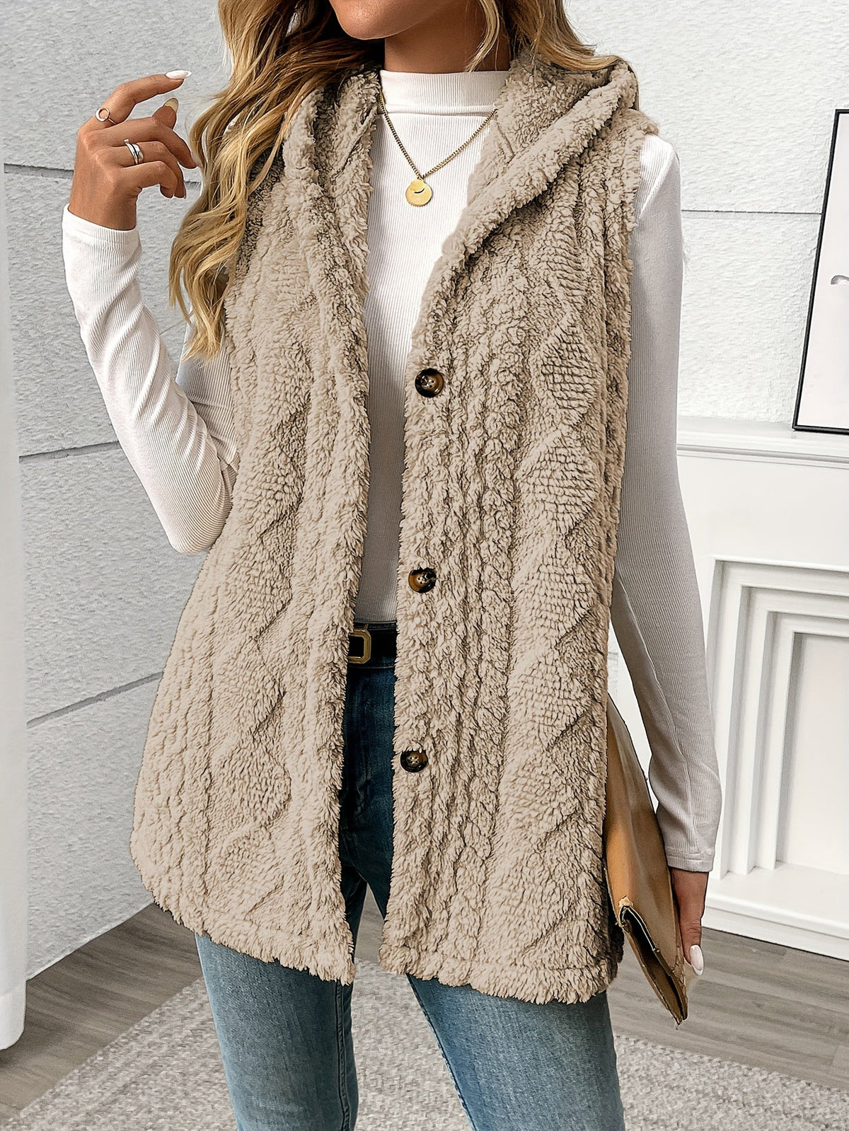 Hooded Sleeveless Vest