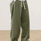 Relaxed Straight-Leg Ribbed Trousers