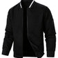 Textured Zip-Up Bomber Jacket