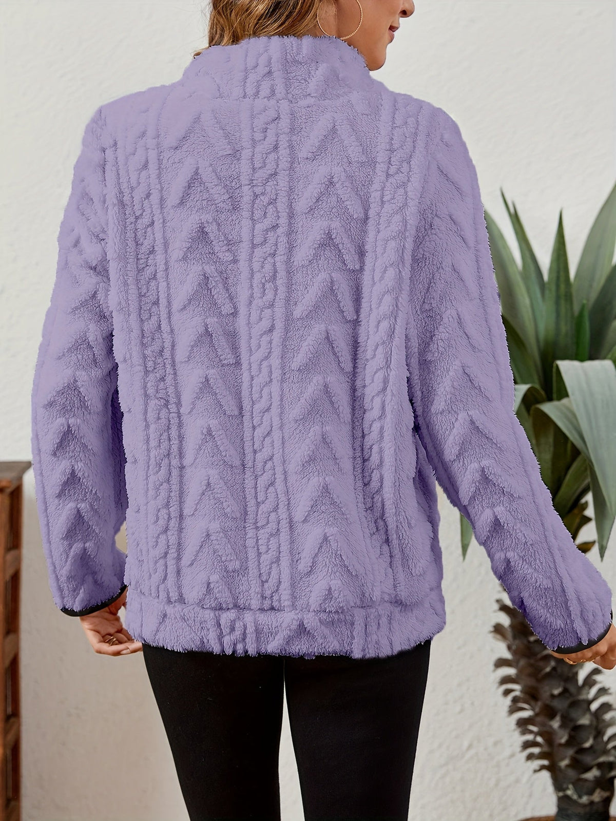 Half-Zip Textured Pullover