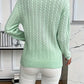 Cable-Knit Round Neck Sweater