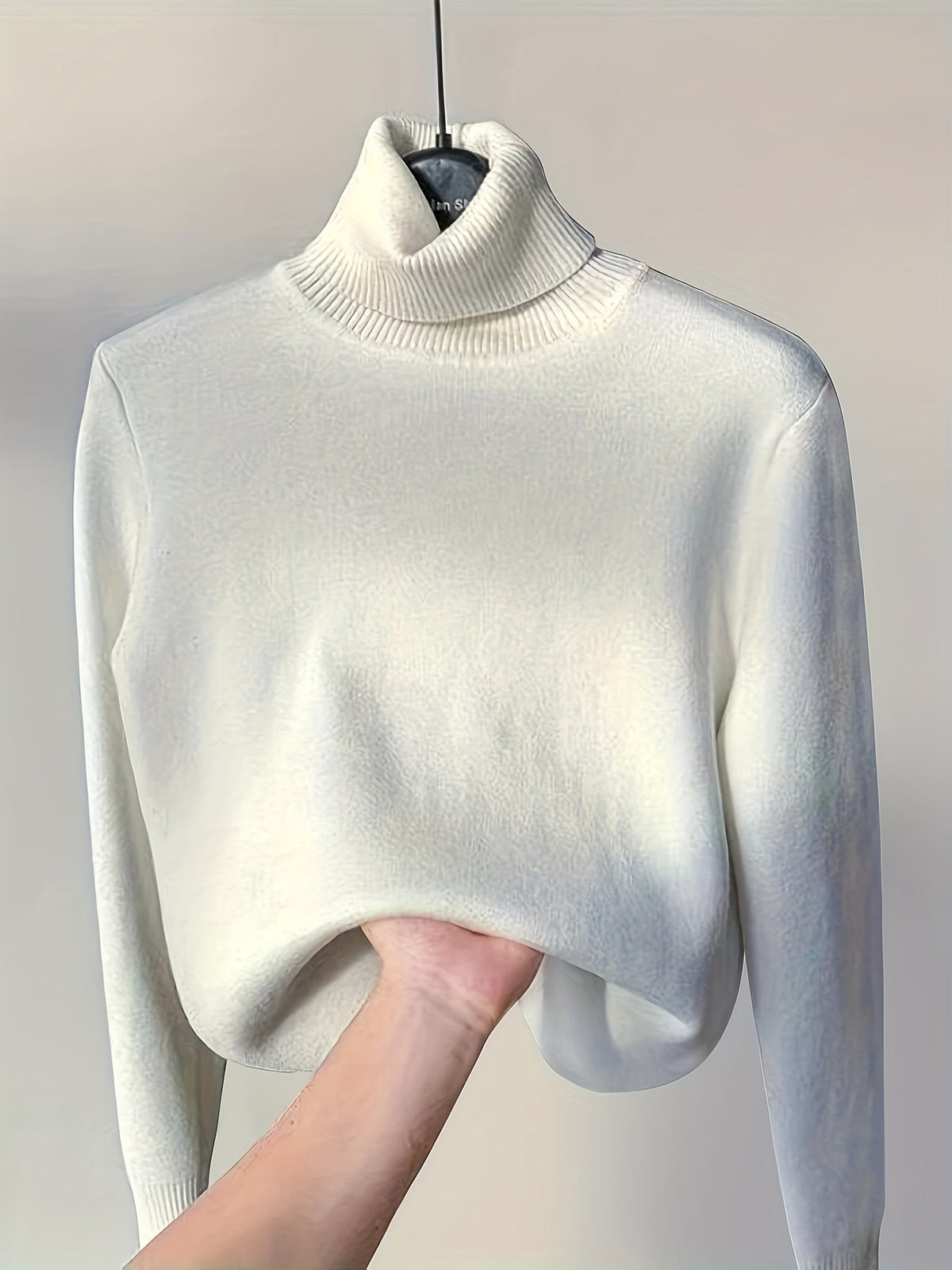 High-Neck Lined Sweater