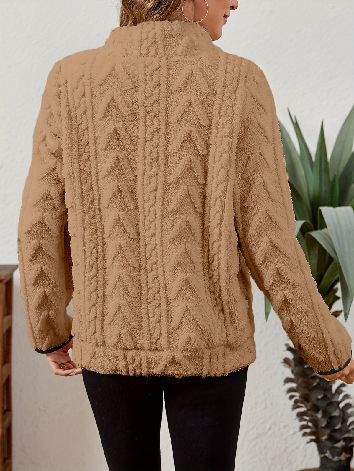 Half-Zip Textured Pullover