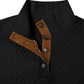 Stand Collar Button Henley Sweater