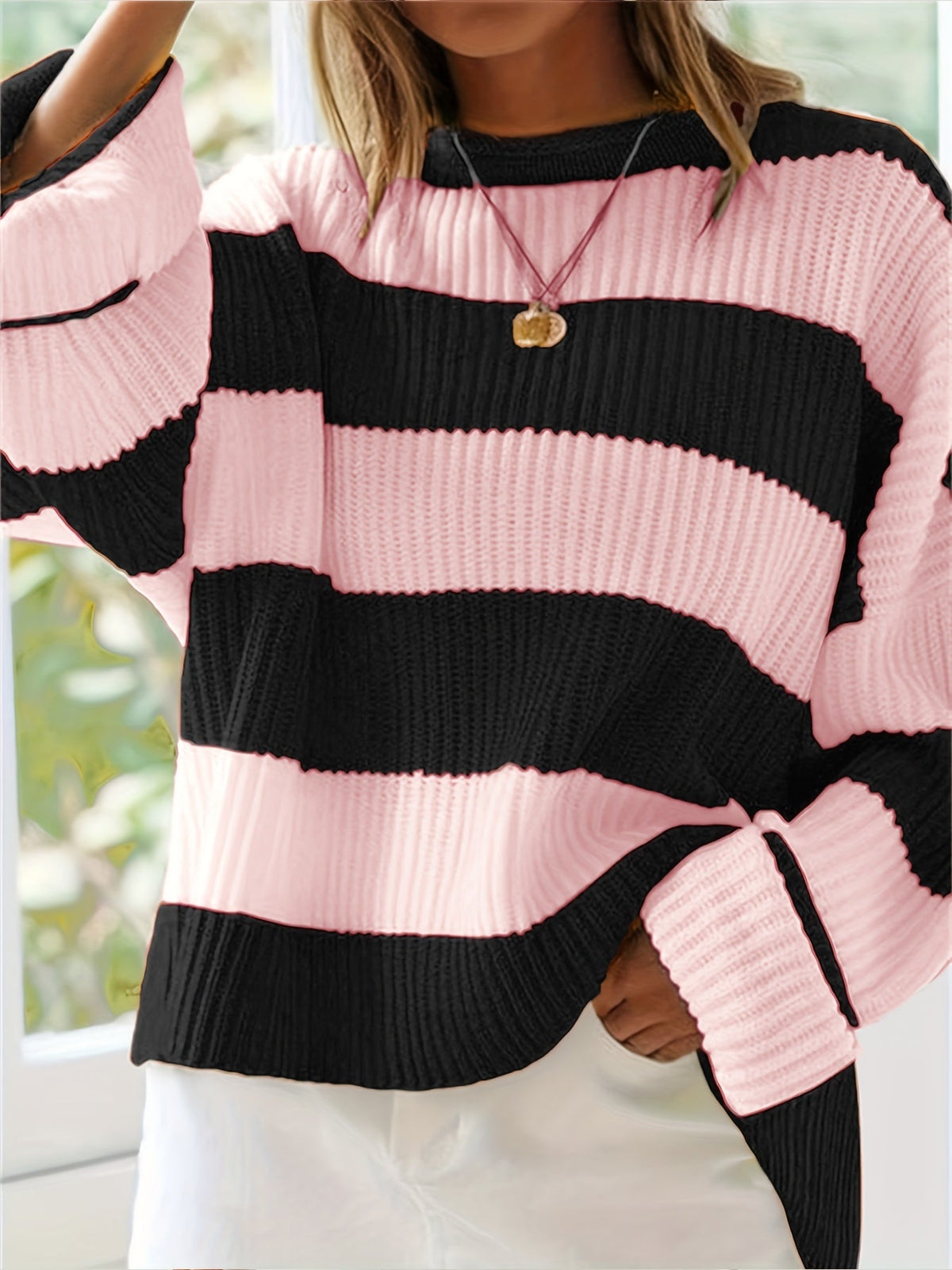 Relaxed Colourblock Knit Sweater