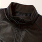 Classic Stand-Collar Moto Jacket