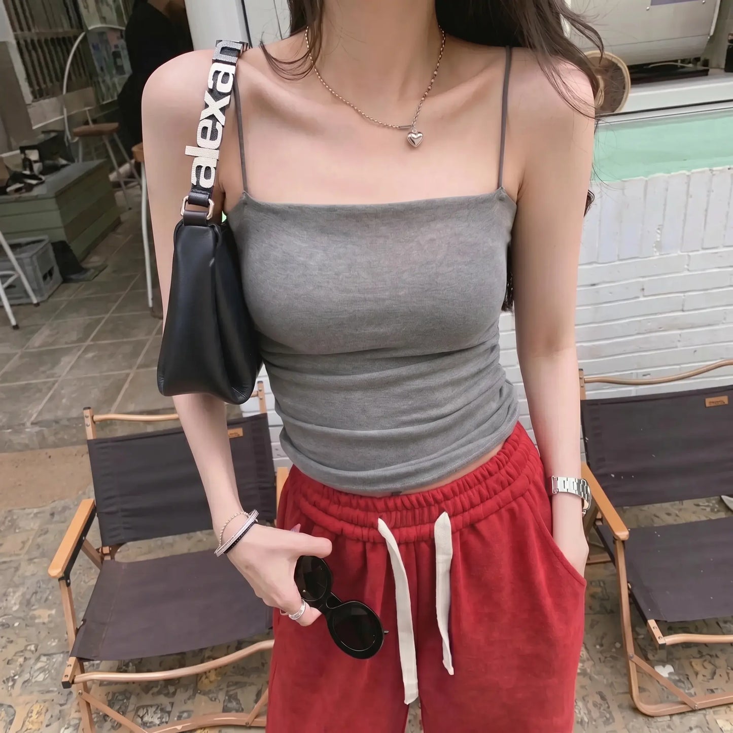 Miroka - Ruched Padded Camisole Top