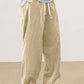Relaxed Straight-Leg Ribbed Trousers