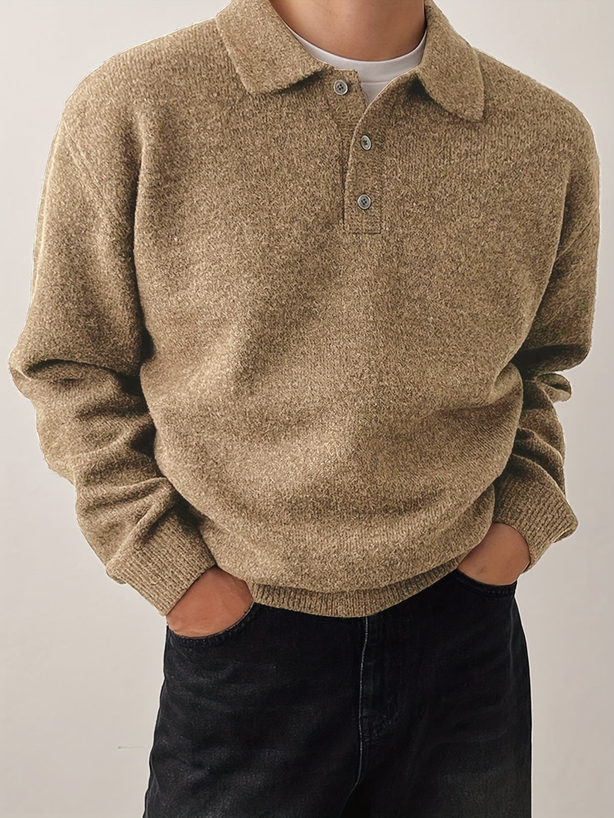 Polo Collar Knit Sweater