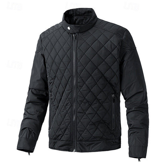 Quilted Stand-Collar Jacket