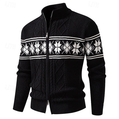 Fair Isle Zip-Up Cardigan