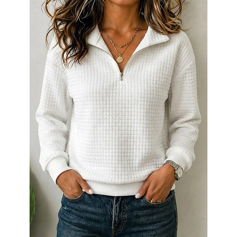 Textured Quarter-Zip Pullover