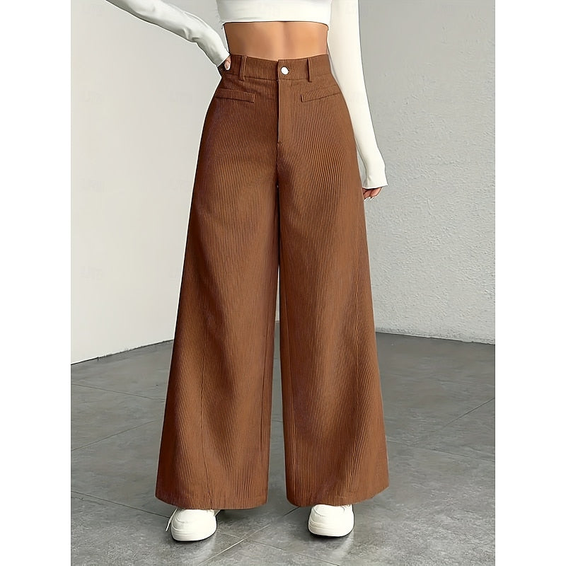 Wide-Leg Tailored Trousers
