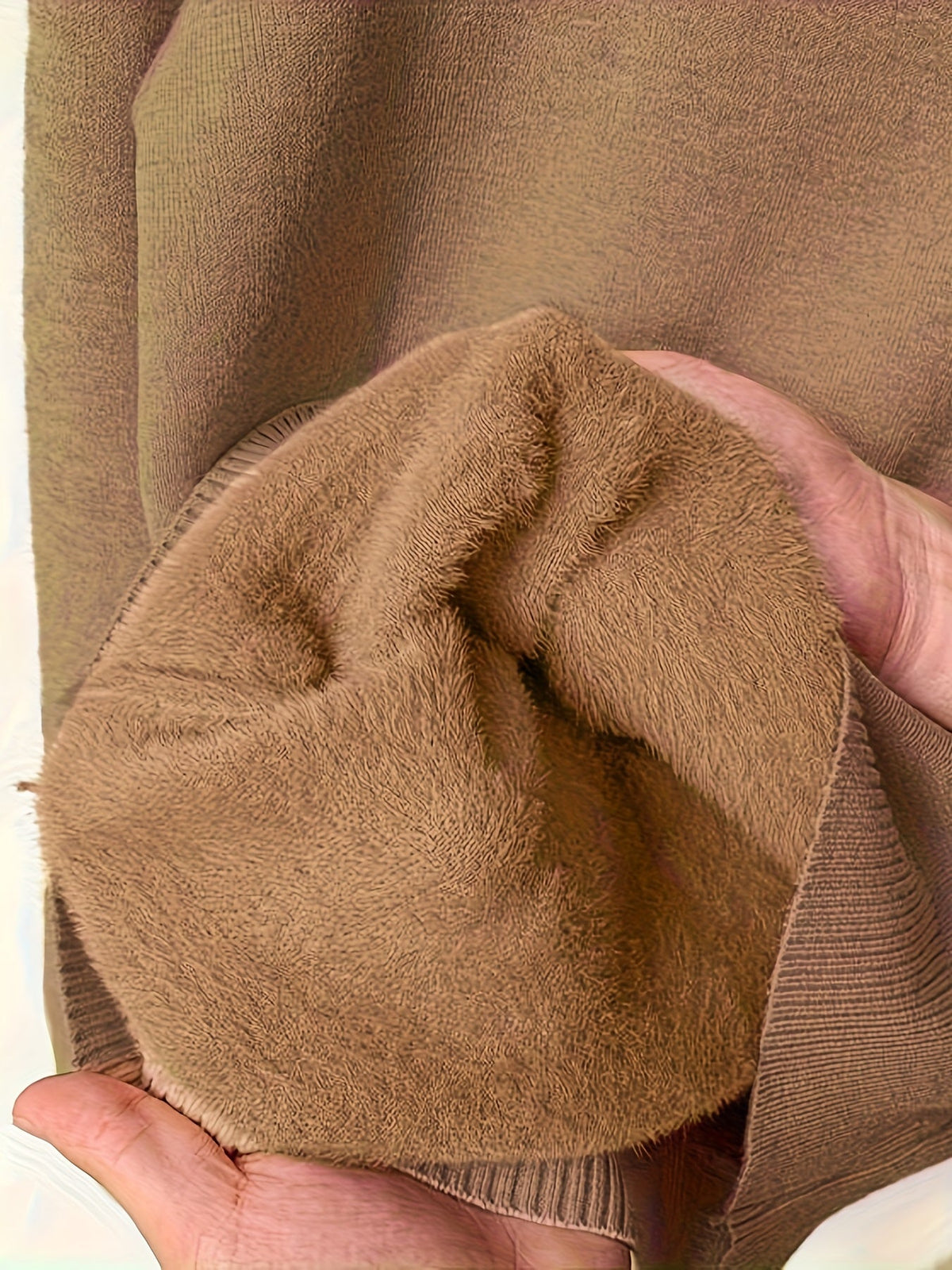 High-Neck Lined Sweater