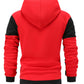 Color Block Zip-Up Hooded Jacket