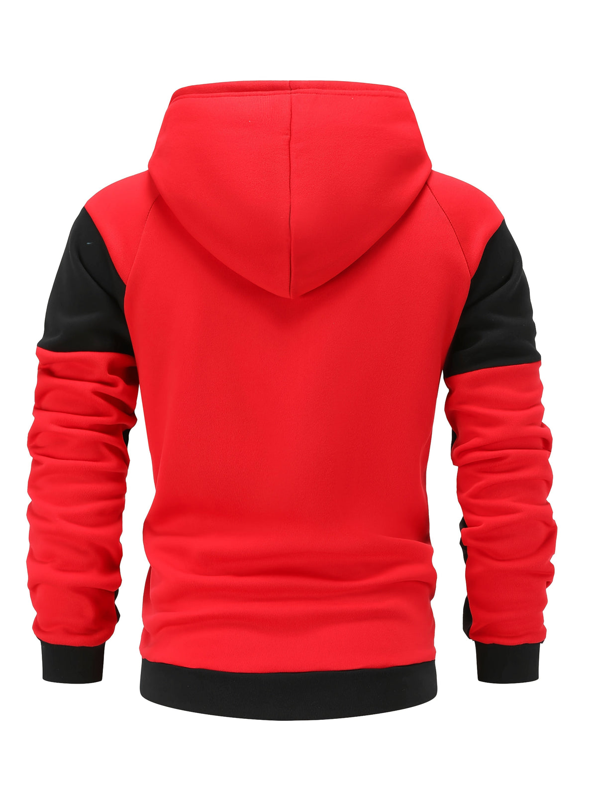 Color Block Zip-Up Hooded Jacket