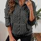 Half-Zip Textured Pullover