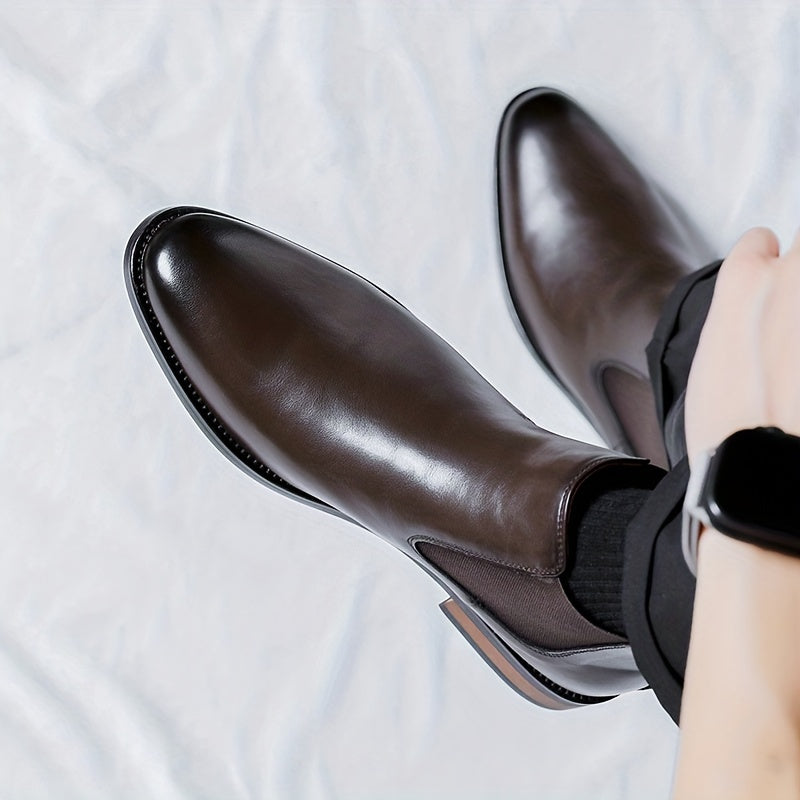 Pointed-Toe Chelsea Boots