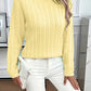 Cable-Knit Round Neck Sweater