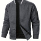 Textured Zip-Up Bomber Jacket