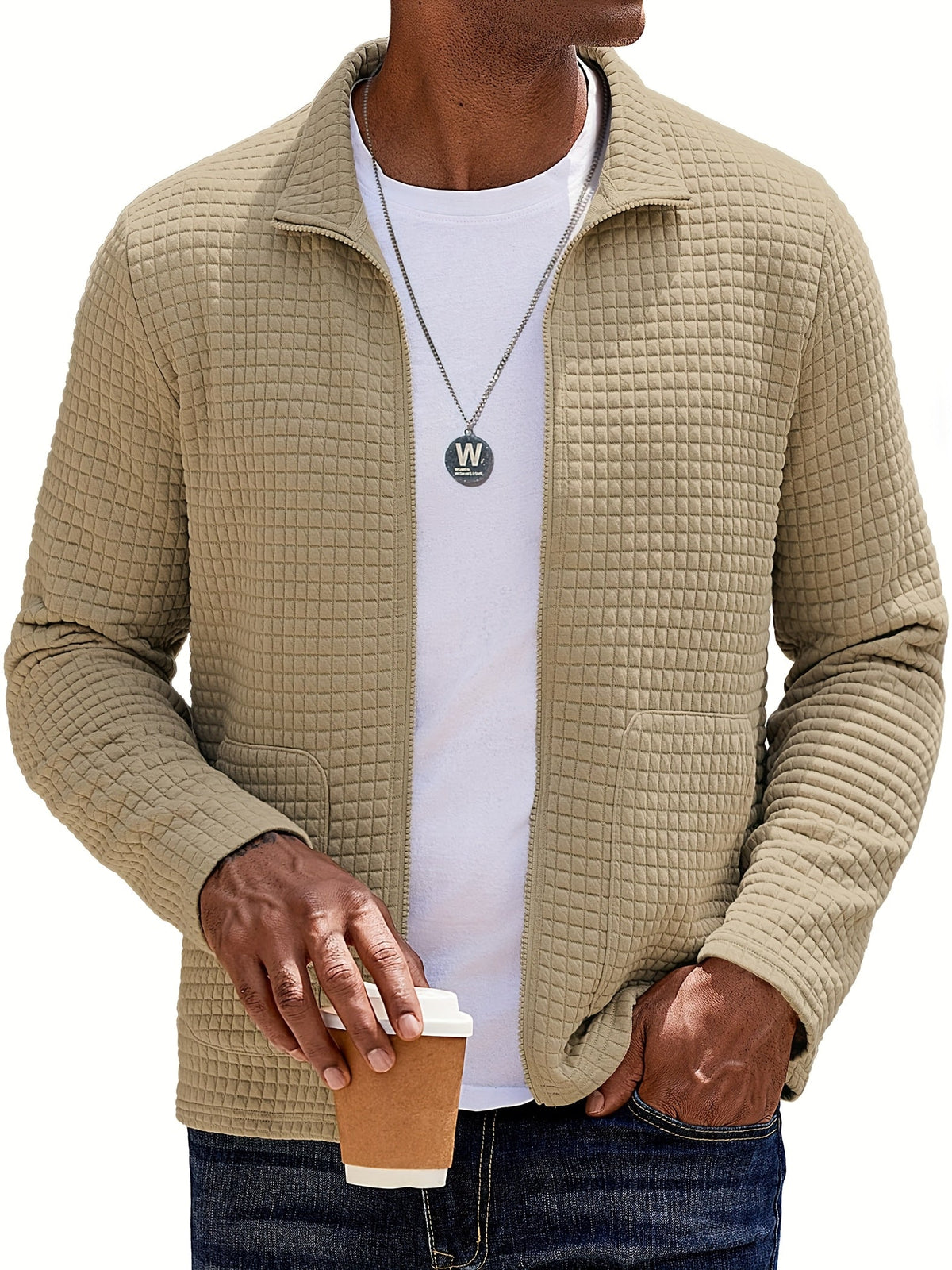 Textured Zip-Up Jacket
