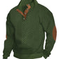 Stand Collar Button Henley Sweater