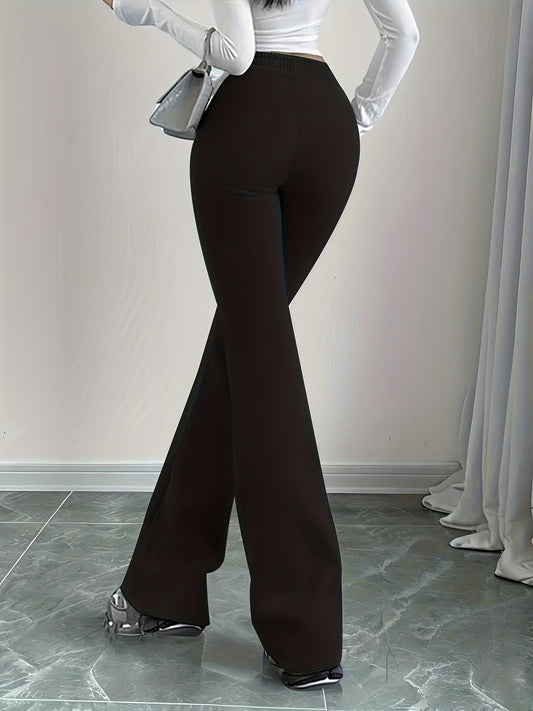 High-Waist Flared Lounge Trousers