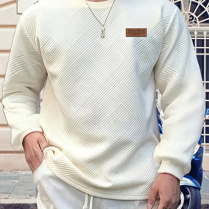Textured Crew Neck Sweatshirt