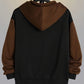 Color Block Zip-Up Hoodie