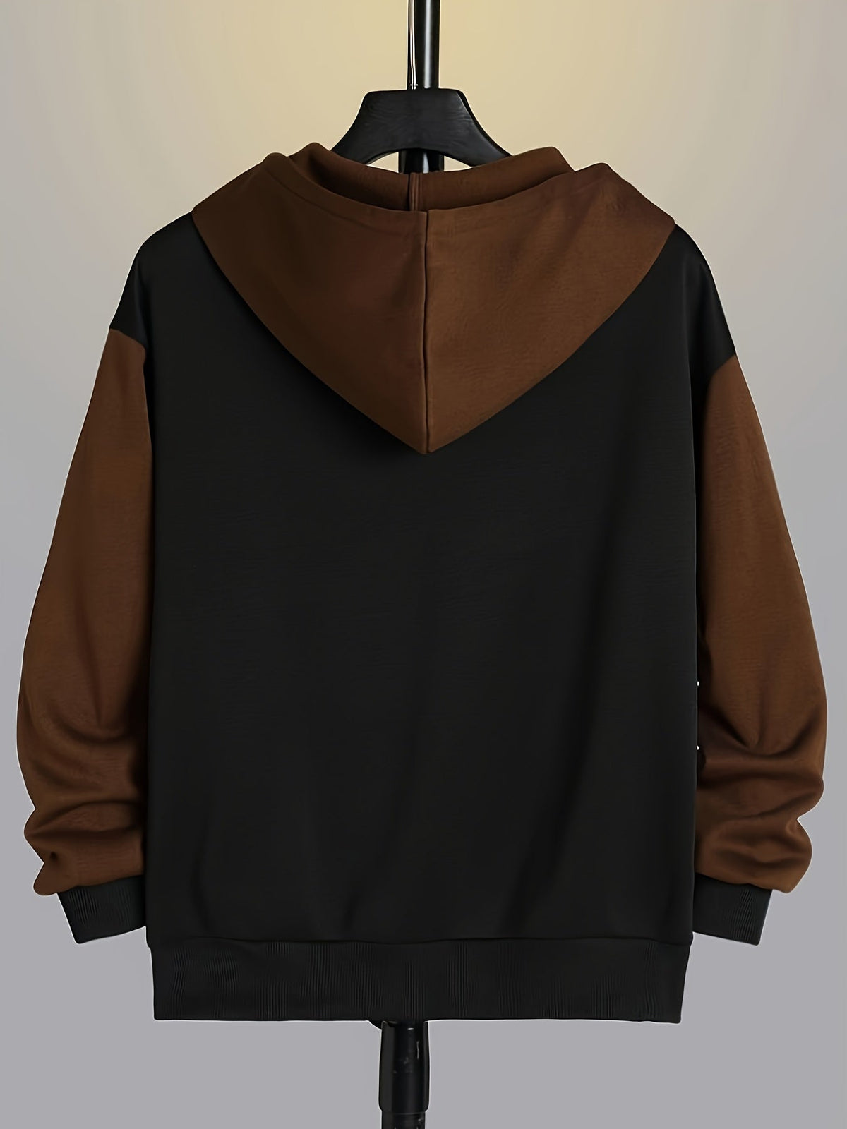 Color Block Zip-Up Hoodie