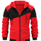 Color Block Zip-Up Hooded Jacket