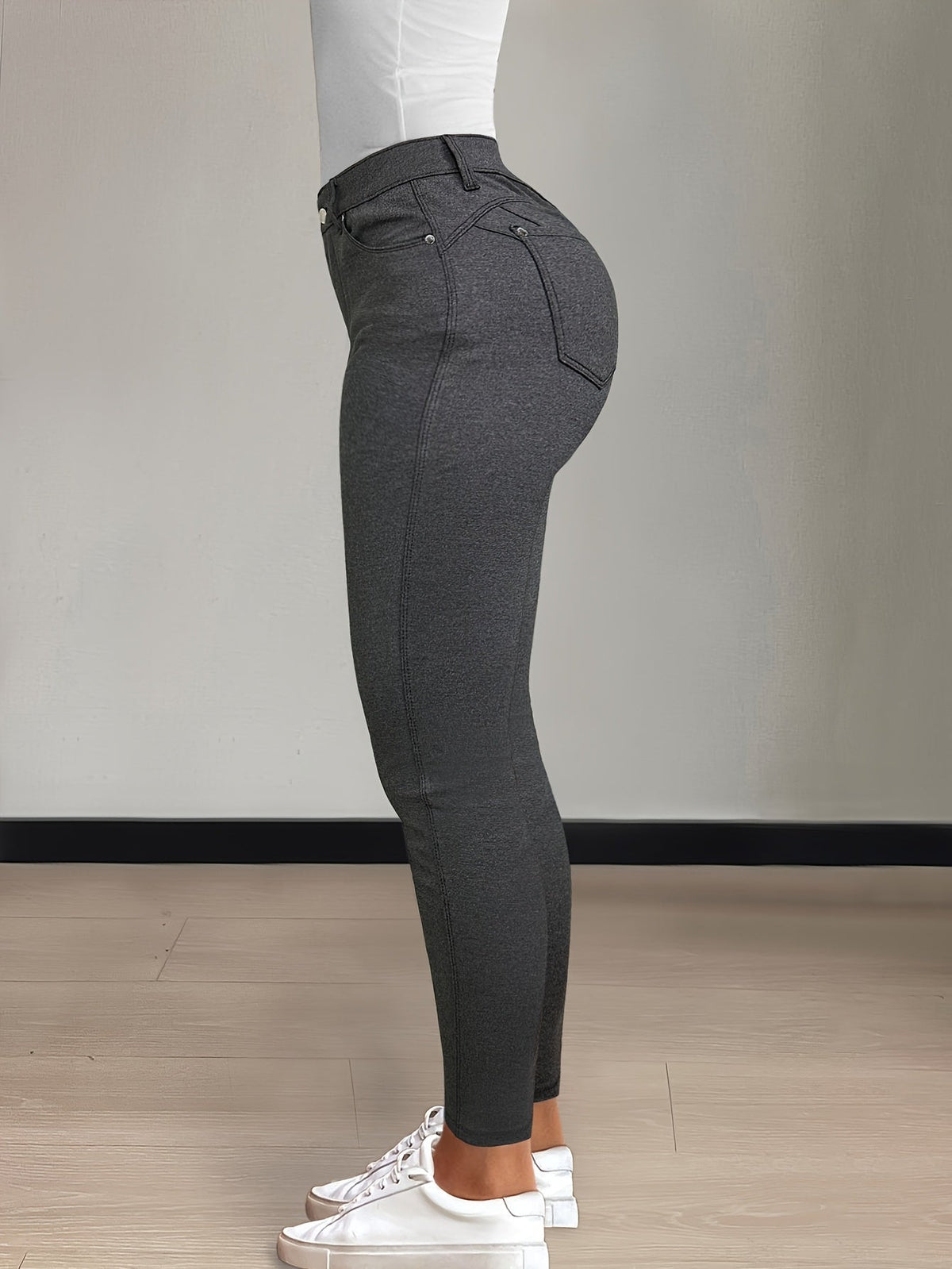 High-Waist Skinny Jeans