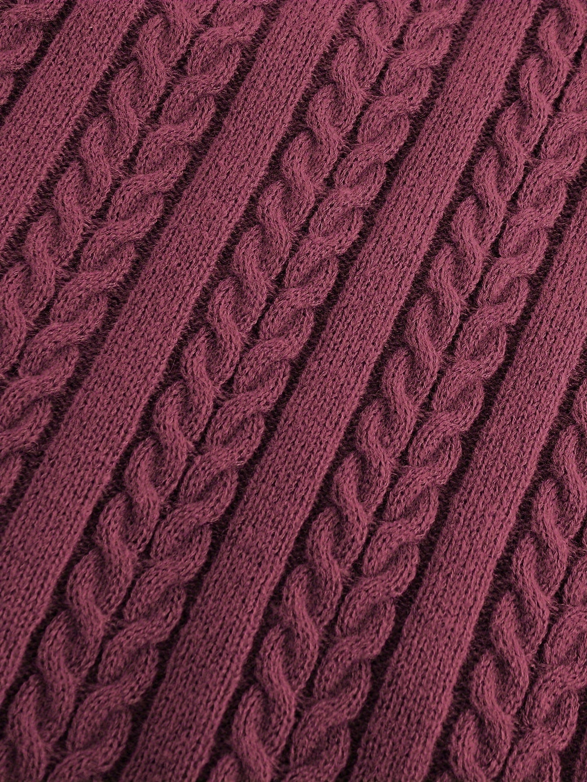 Cable-Knit V-Neck Sweater Vest