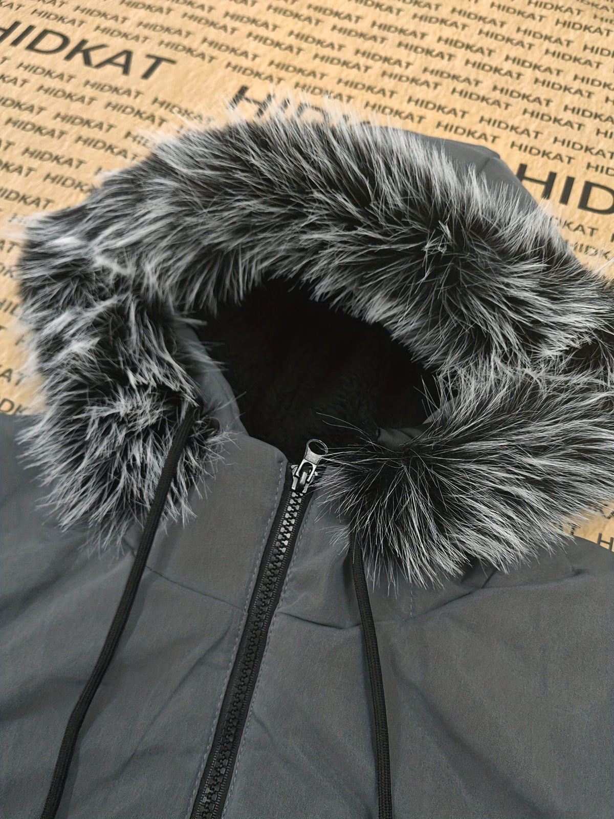 Hooded Mid-Length Parka Jacket
