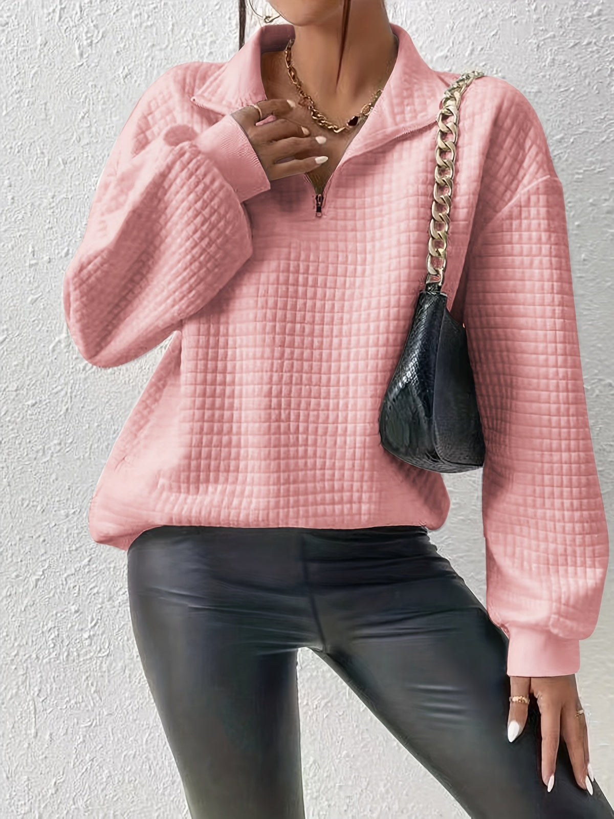Relaxed Quarter-Zip Pullover