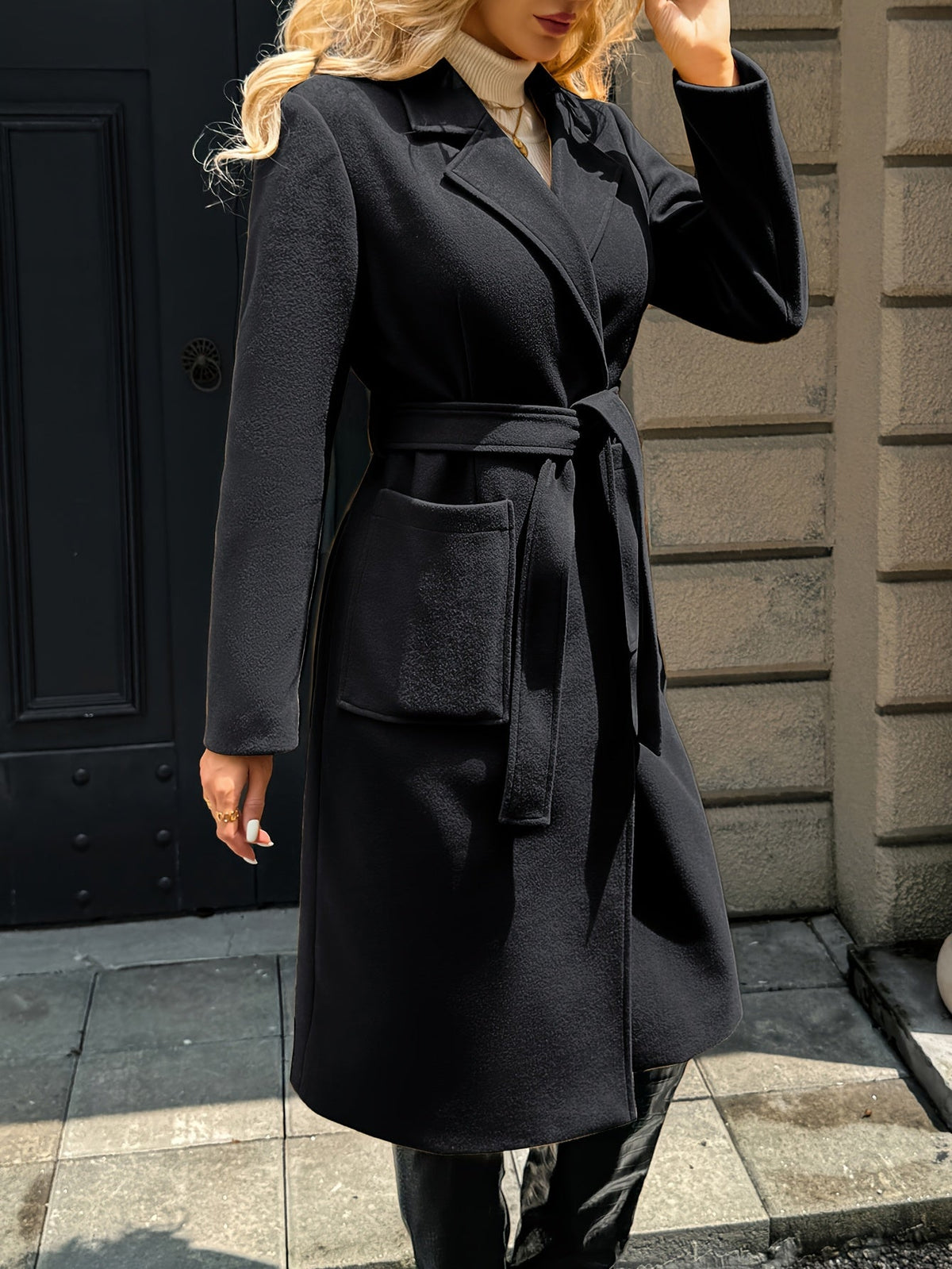 Tailored Belted Long Coat