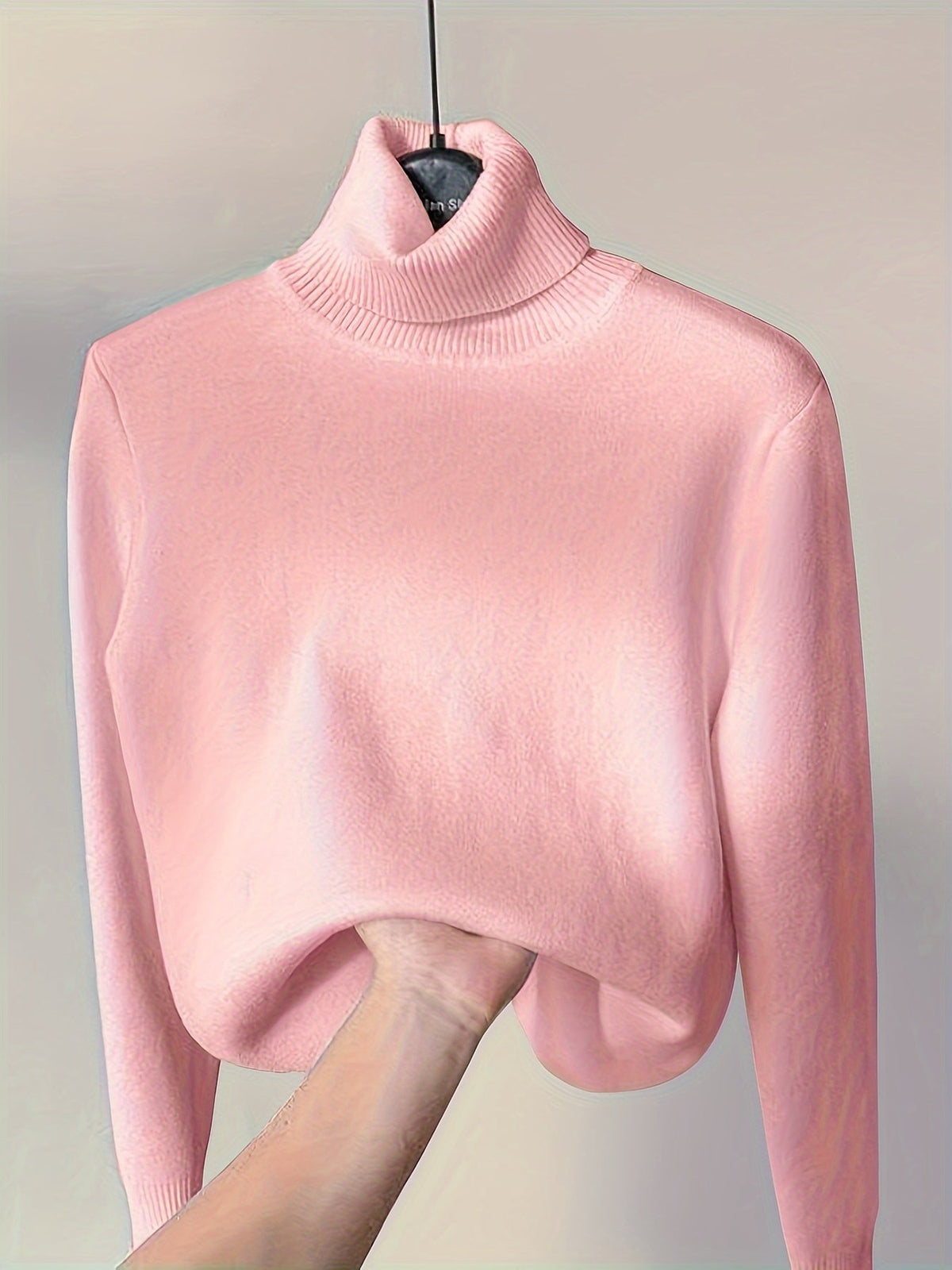 High-Neck Lined Sweater