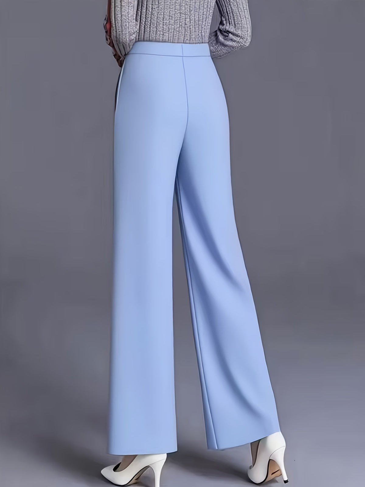 High-Waisted Wide-Leg Trousers