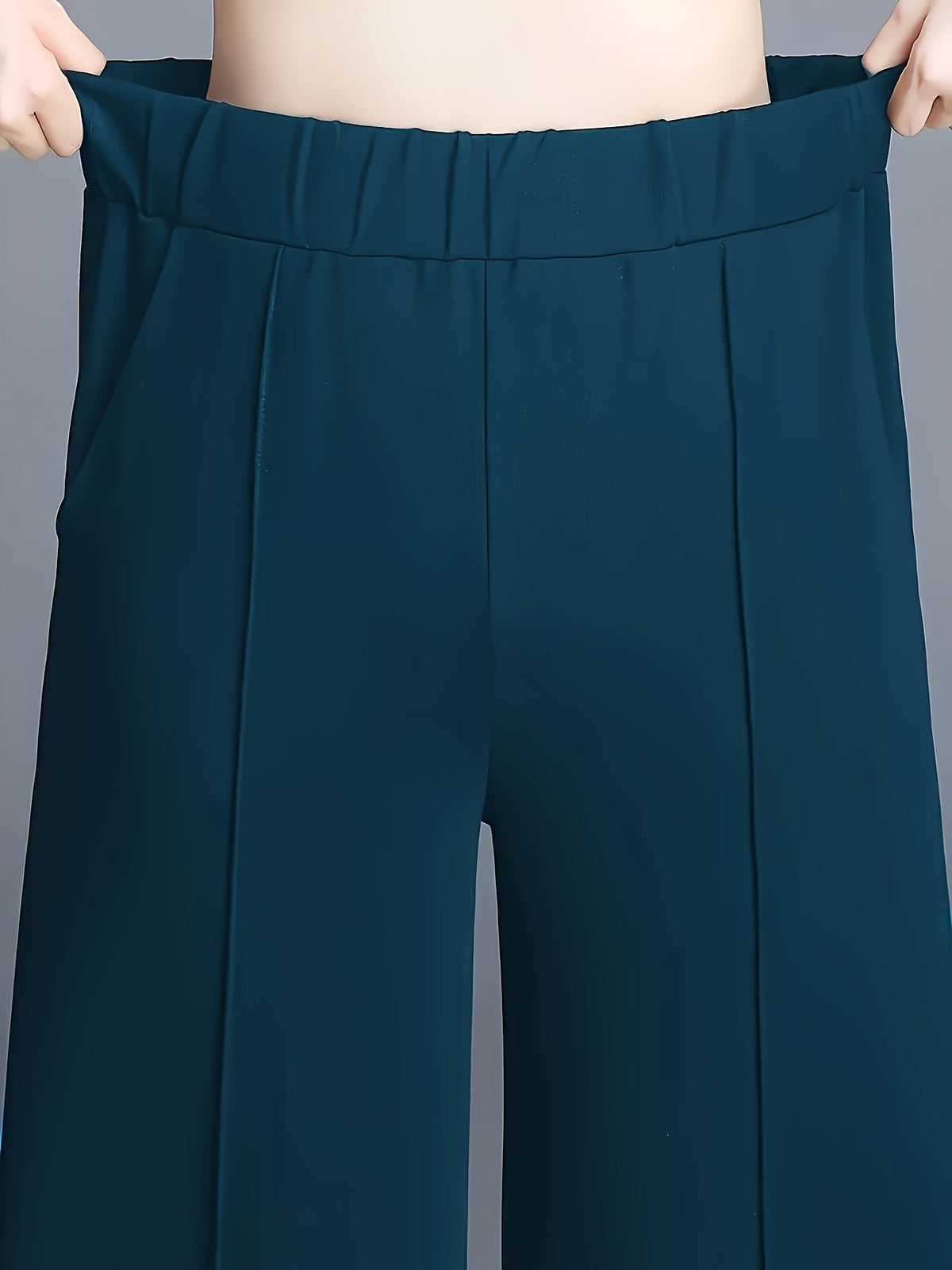 High-Waisted Wide-Leg Trousers