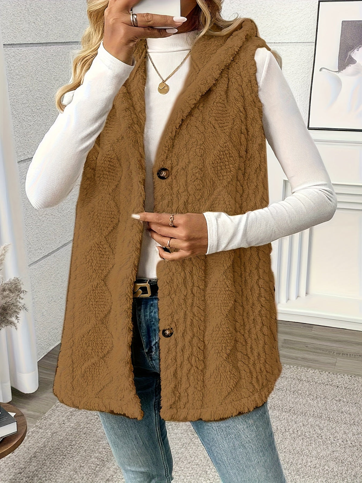 Hooded Sleeveless Vest