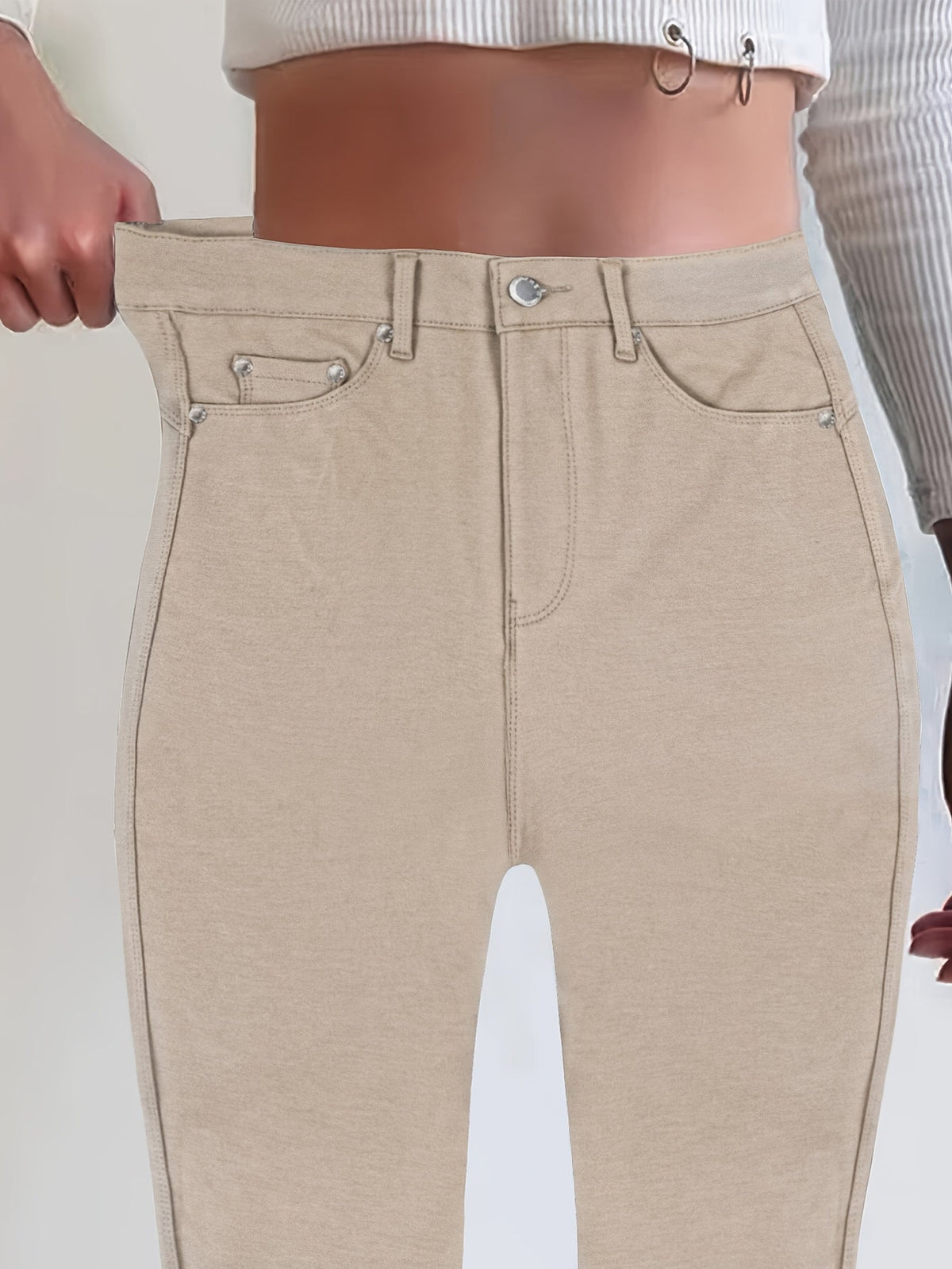 High-Waisted Skinny Jeans