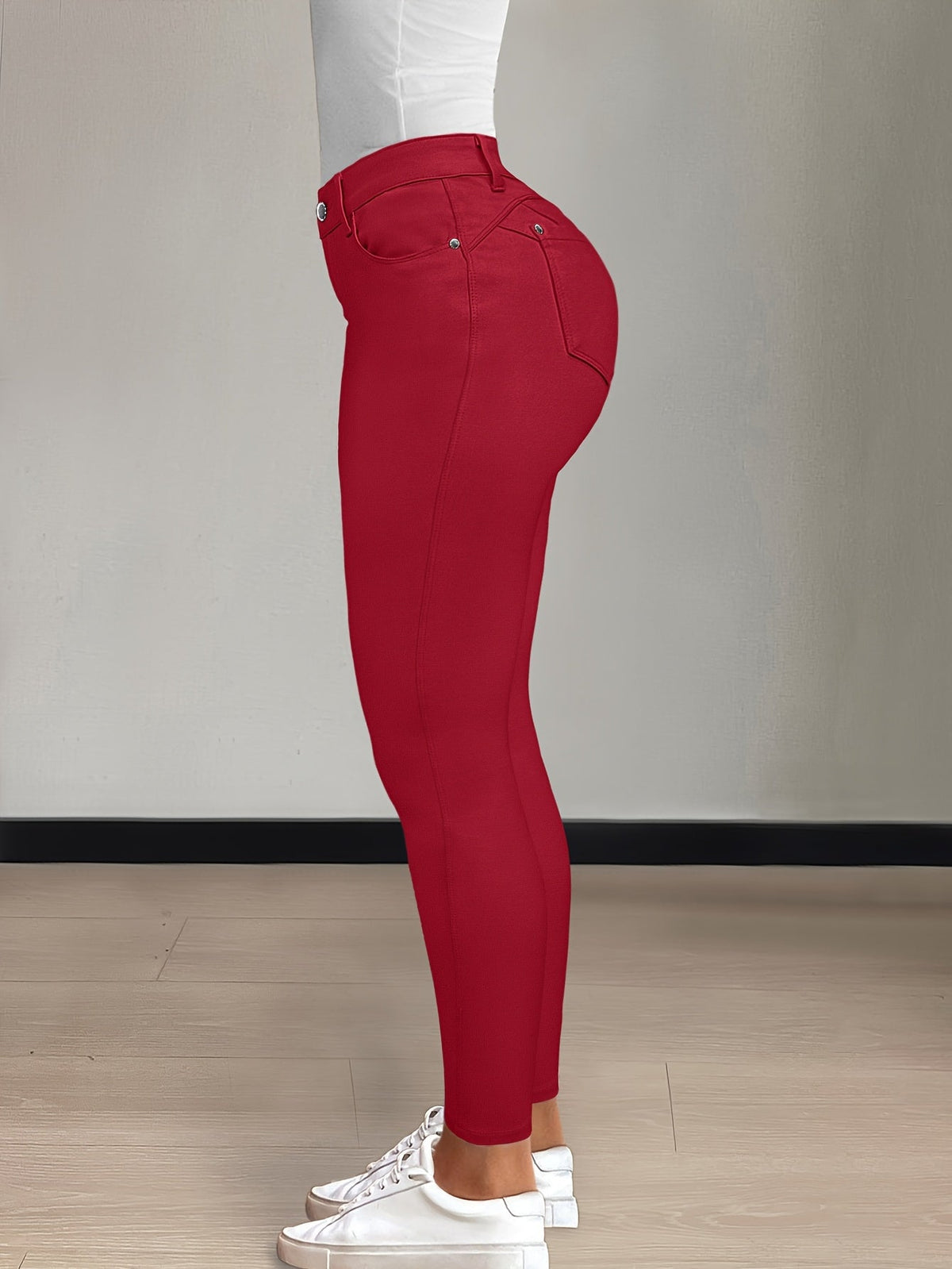 High-Waist Skinny Jeans
