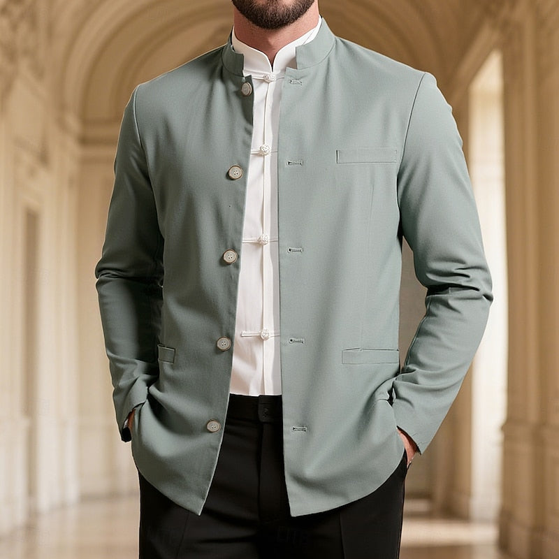 Mandarin-Collar Jacket
