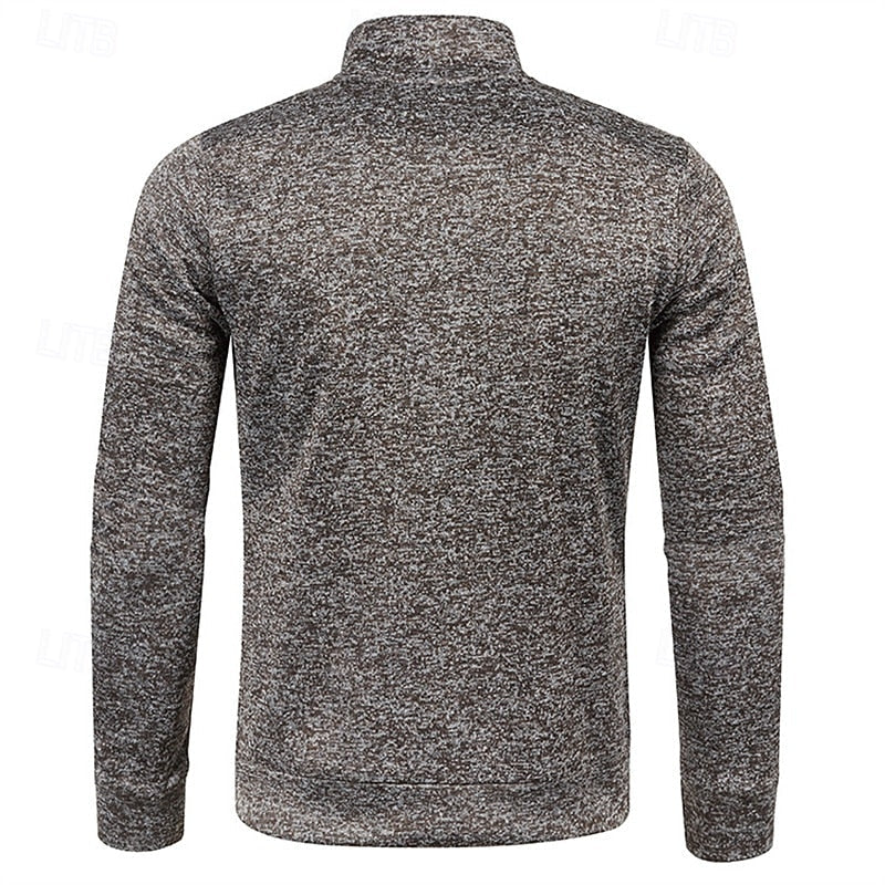 Quarter-Zip Textured Pullover Sweater