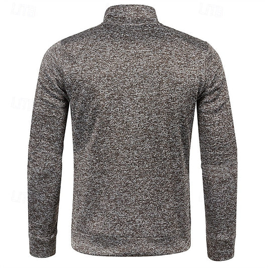 Quarter-Zip Textured Pullover Sweater